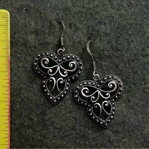 VTG Sterling 925 Marsala open work earrings